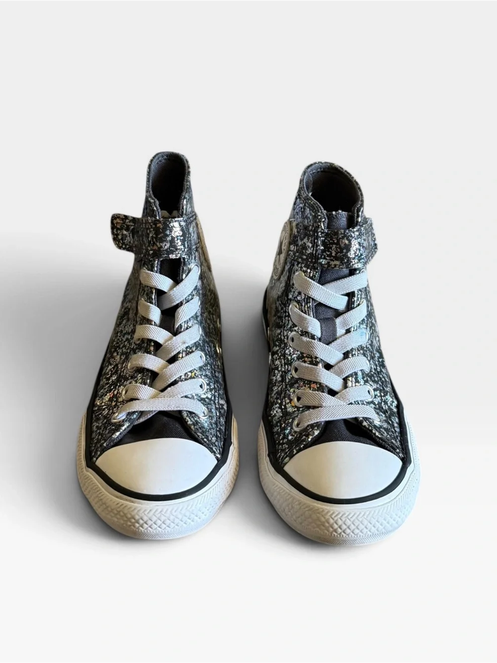 Converse Kids Glitter High Tops in Multicolor Metallic